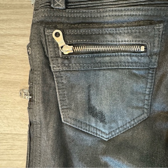 Rock Revival Gray Camille Skinny Moto Jeans NWT Size 24 Waist​ - Picture 6 of 12